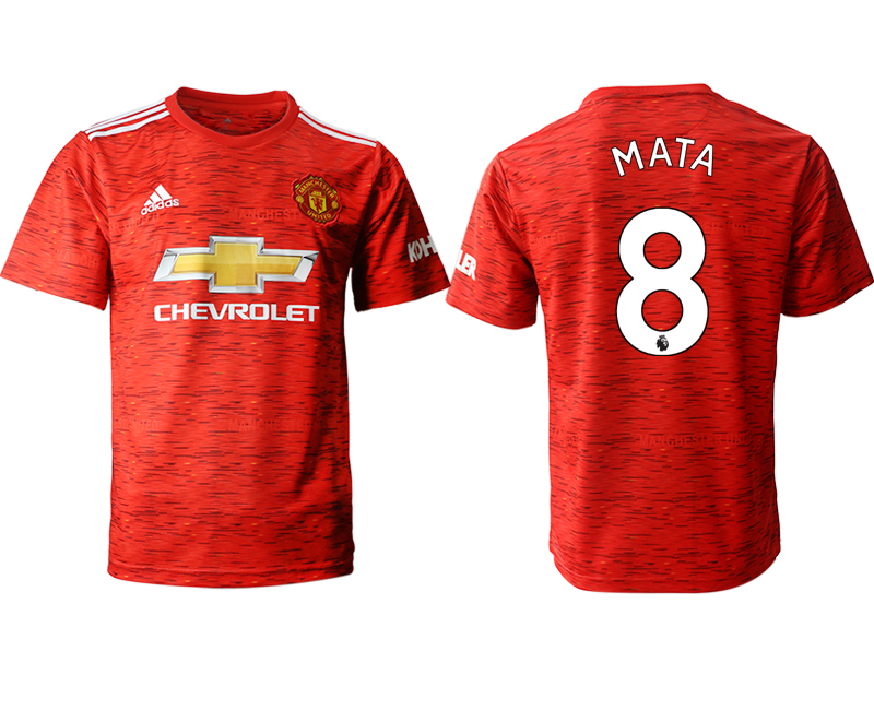 Men 2020-2021 club Manchester United home aaa version #8 red Soccer Jerseys->barcelona jersey->Soccer Club Jersey